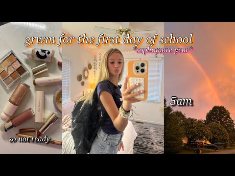 grwm for the first day of school *sophomore year* (so not ready..)