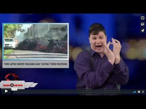 Time lapse shows volcano lava "eating" Ford Mustang (ASL - 5.8.18)