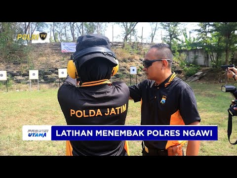 POLRES NGAWI GELAR LATIHAN MENEMBAK TINGKATKAN KEMAMPUAN PERSONEL