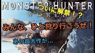 ついに解禁！？モンスターハンターワールドβ版！！