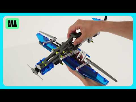 Конструктор 10 в 1 Clementoni Aeroplanes & Helicopters серия Science & Play 200 деталей (75028)