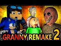 GRANNY REMAKE IN MINECRAFT 2 Ft SONIC STEVE BALDI CHALLENGE Official Minecraft Horror Animation
