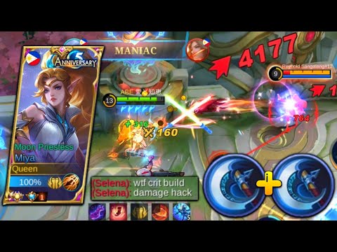 2X MANIAC with 2X BERSERKER'S FURY! | MIYA FULL CRITICAL BUILD | Top 1 Global Miya