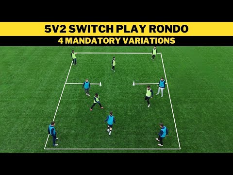 5v2 Switch Play Rondo | 4 Mandatory Variations | Football/Soccer Training