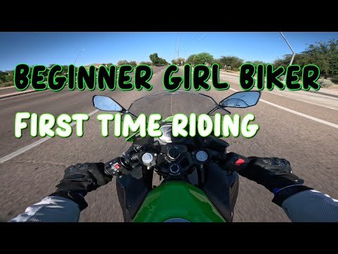 First time riding a motorcycle | beginner girl rider