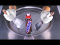 ASMR Snickers Chocolate Milk Ice Cream Rolls How To Make Rolled Ice Cream Out Of Snickers Drink
