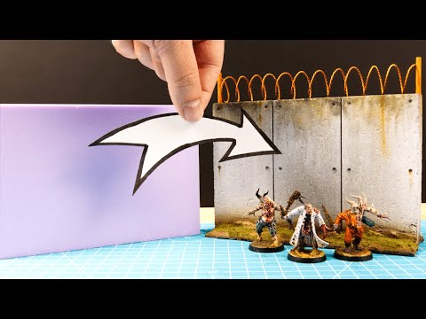 How To Make Concrete Walls For Wargaming // Terrain for  Warhammer 40K and Necromunda