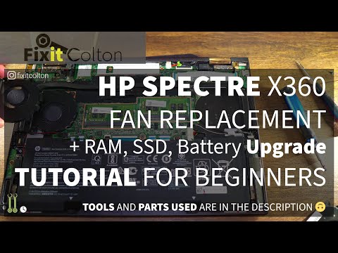 HP SPECTRE X360 BAD FAN REPLACEMENT AND DIAGNOSIS + RAM, SSD, AND BATTERY UPGRADE OPTION TUTORIAL 4k