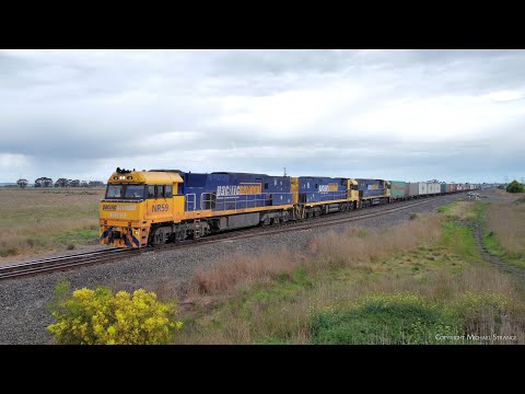 Pacific National 2AM5 Intermodal Container Train (29/8/2023) - PoathTV Railways