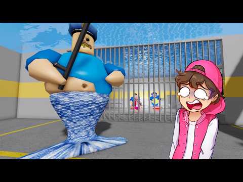 ESCAPA de la PRISION INUNDADA de BARRY SIRENA en Roblox!