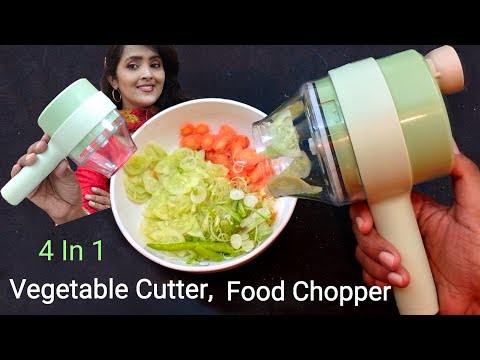 4 in 1 Electric Handheld Cooking Hammer Vegetable Cutter Set Food Chopper