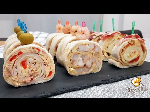 Aperitivos fáciles de PAN Y TORTILLA (Omelette)