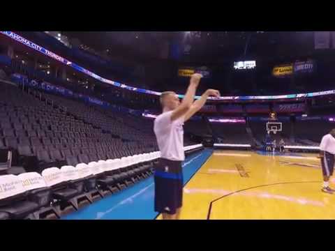 Domantas Sabonis Warming Up!! OKC Thunder vs Raptors 11/9/16