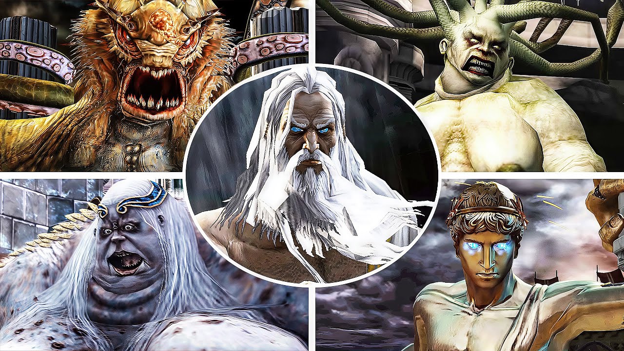 God of War 2 Remastered - All Bosses (With Cutscenes) [2K 60FPS] PS3