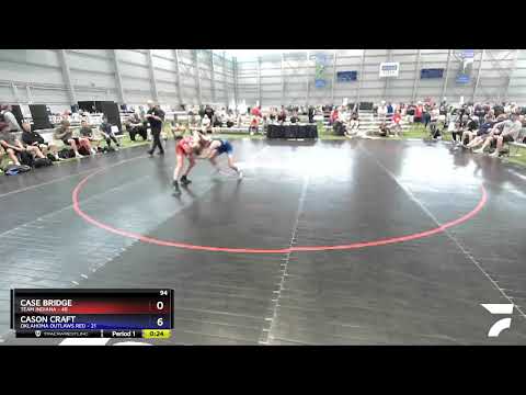 94 Lbs Placement Matches (8 Team) - Case Bridge, Team Indiana Vs Cason Craft, Oklahoma Outlaws Red