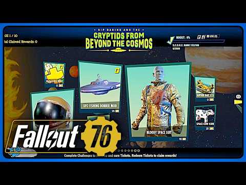 Fallout 76 Season 24: ALL Rewards! Rip Daring & Cryptids from Beyond the Cosmos (Just Released)