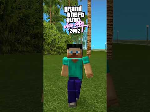 MINECRAFT CHARACTER (Steve) IN ALL GTA GAMES #gta #gta5 #gtasanandreas #gtav #gta6 #gaming #shorts