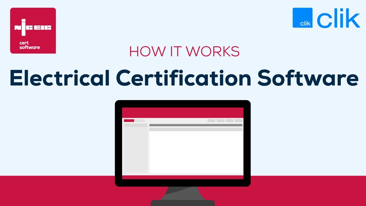 How Electrical Certification Software Works | NICEIC Cert Software