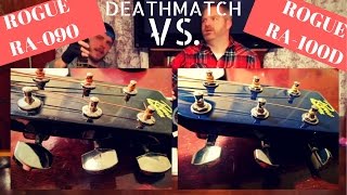 Video thumbnail for Rogue RA-100D vs. Rogue RA-090 Guitar Review. Is it really worth the extra money? by Yooper Product Reviews
