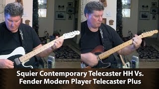 Video thumbnail for Squier Contemporary Telecaster HH Vs. Fender Modern Player Telecaster Plus by Tony Lee Glenn