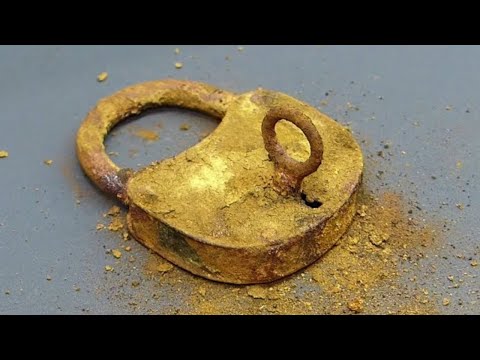 Extremely Rusty Antique Lock Restoration- Rusty Vintage Padlock Restoration Video