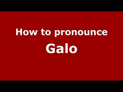 How to pronounce Galo