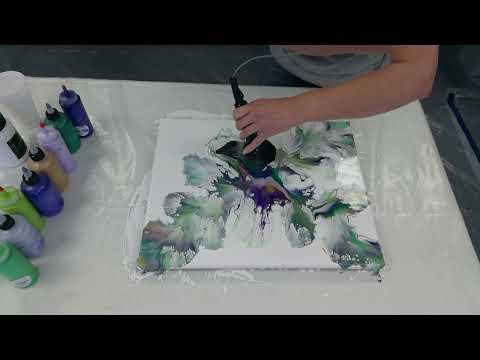 #16 My Very First Dutch Pour Painting in My New Art Studio!