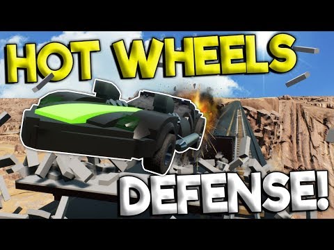 LEGO HOT WHEELS BRIDGE DEFENSE! - Brick Rigs Challenge Gameplay - Lego Car Stunt Track