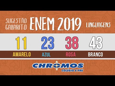 Gabarito ENEM 2019 CHROMOS - Prova Amarela: Questão 11 | Linguagens e Códigos