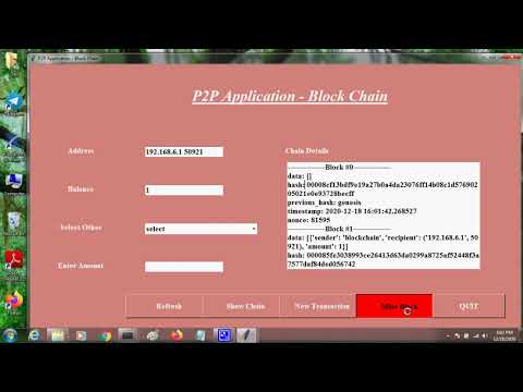 P2P Transaction in Blockchain - Python Implementation | ieee project demo