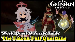 Genshin Impact The Falcon Full Questline World Quest & Puzzle Guide