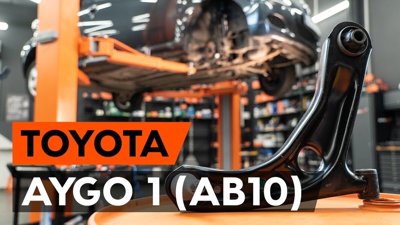 Slik bytter du nedre bærearm fremme på en Toyota Aygo AB1 – veiledning