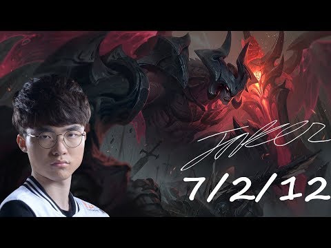 T1 Faker Stream: Faker Aatrox KDA: 7/2/12.