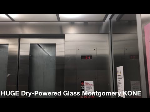 (EPIC MOTOR) HUGE Montgomery KONE Hydraulic Main Glass Elevators @ IKEA in Schaumburg, IL