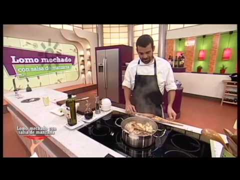 Receta: lomo mechado con salsa de manzana