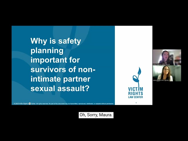 Safety Planning with Survivors of Non-Intimate Partner Sexual Assault for Attorneys (June 2023)