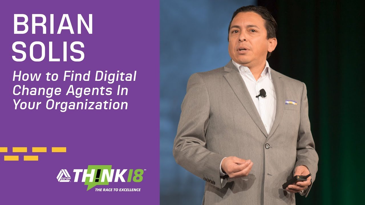 - Brian Solis Explains How to Create Change Agents Within Your Organization at THINK 18: Businesses thrive on new an innovative ideas. Unlocking those ideas from within your employee base requires establishing a culture that celebrates change. Brian Solis, award-winning author, futurist and principal analyst of the Altimeter Group explains how to create change agents within your organizations.