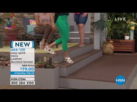 easy spirit Helix Leather Buckled Sandal