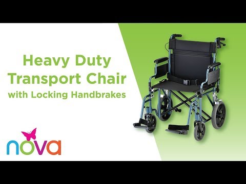 Heavy Duty Transport Chair with Locking Handbrakes - Features & How To Assemble 332