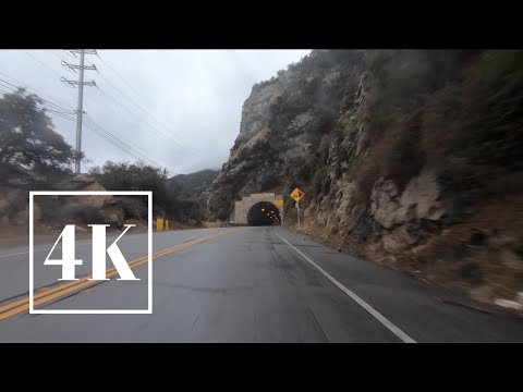 Driving Malibu Canyon Road -Light Rain- ☂️ Calabasas to Malibu 🚙
