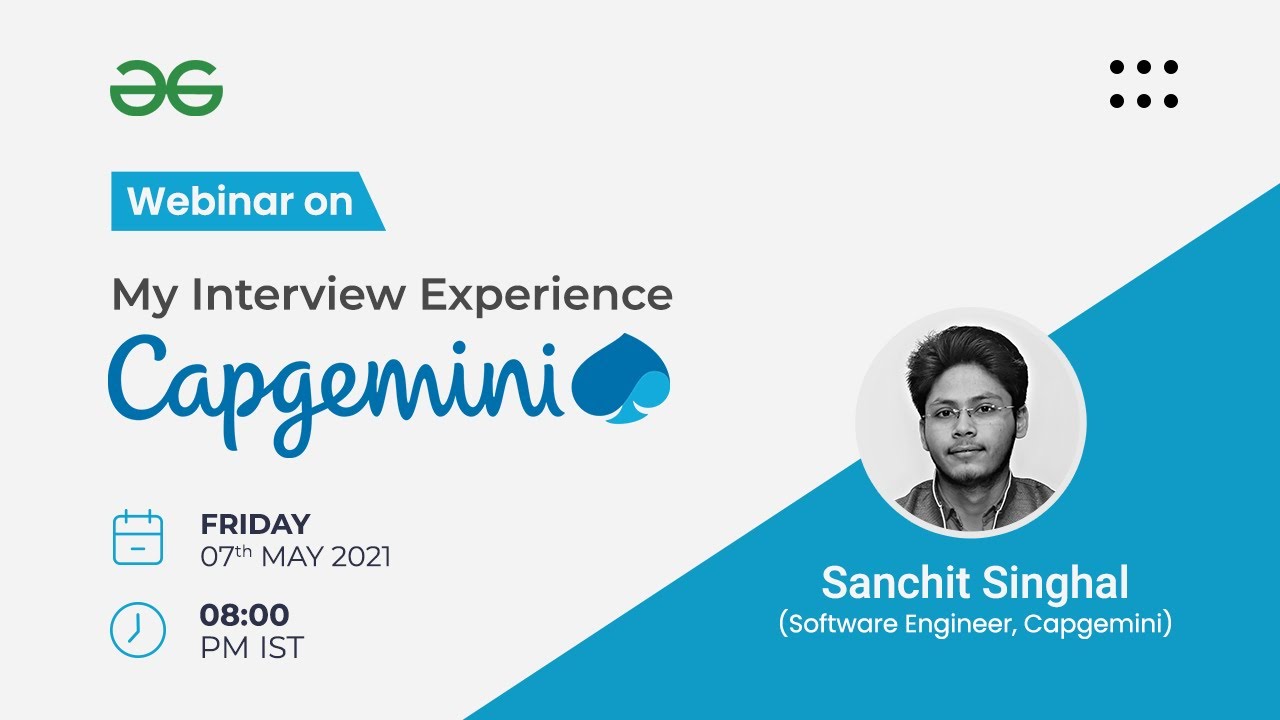 Webinar | My Interview Experience at Capgemini