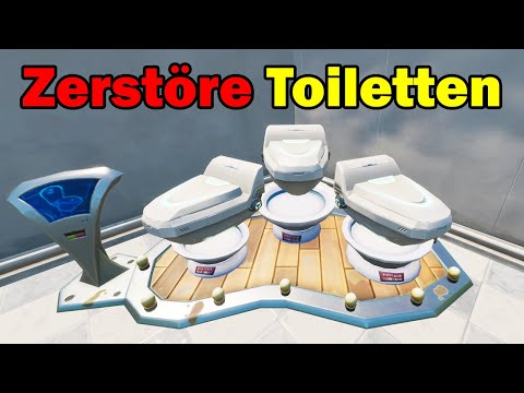 Zerstöre Toiletten (Fortnite Season 5 - Epische Aufträge Woche 3 Herausforderungen) Destroy Toilets