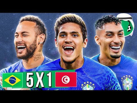 ♫ 5x1 - BRASIL AMASSA A TUNÍSIA E PEDRO FAZ GOLAÇO! ⚽ | Paródia Ela é da Bagaceira - Romim Mahta