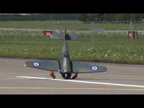 Hard Landing Hawker Sea Fury Mk.II - G-CBEL SR661 Scale RC Model Aircraft F4H