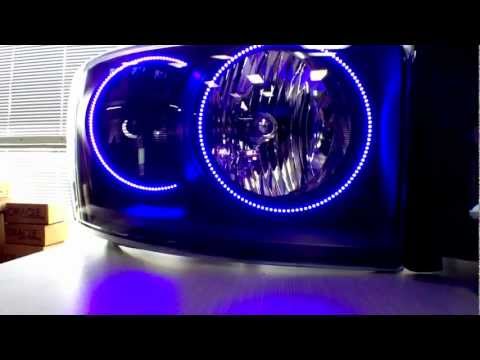 2006-2008 Dodge Ram ORACLE SMD Headlight Halos- UV Ultraviolet Lights by AACstyle