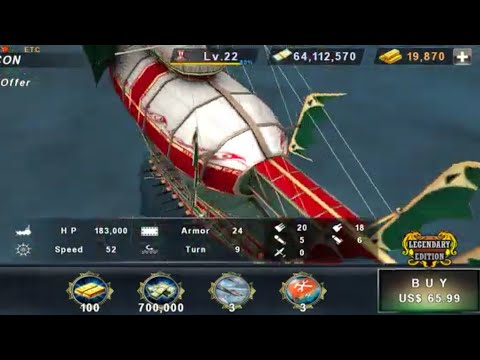 Warship Battle : Update 07/12/22 ,Unlock Saint Falcon & Upgrade Ship Level..