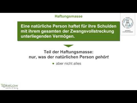 WPR1 (BGB AT) - 14/252 - Rechtssubjekte - Haftungsmasse