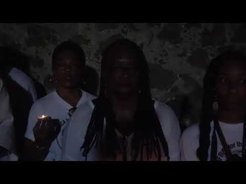 Libations in Male Holocaust Dungeons Cape Coast - Ghana Nov 2017 Tour