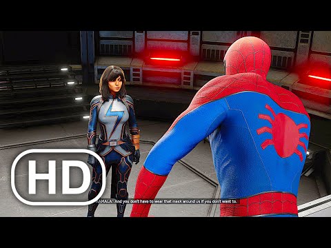 Ms. Marvel Tells Spider-Man To Take Off His Mask Scene - Marvel's Avengers