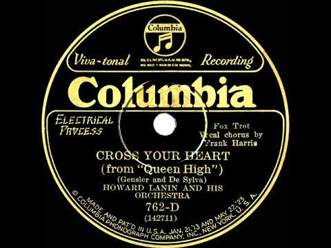 1926 Howard Lanin - Cross Your Heart (Irving Kaufman, vocal)